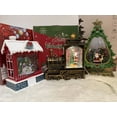 thumbnail image 3 of Musical Christmas Tree Snow Globe Lantern, Lighted Santa & Reindeer Scene, Rotating Water Snow, 5 Holiday Songs, USB Plug-In or Battery Operated Christmas Decoration-Tree, 3 of 7
