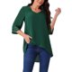 thumbnail image 1 of BLUSA MESH DE MANGA 3/4 CON ESCOTE EN V Y MANGAS DE CAMPANA INSPIRE CHIC, TALLA M, VERDE, CON HEMISFERIO ASIMÉTRICO E IRREGULAR, BLUSA CASUAL, 1 of 5