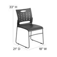 thumbnail image 2 of HERCULES Series 881 lb. Capacity Black Sled Base Stack Chair with Air-Vent Back, 2 of 9