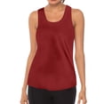 thumbnail image 1 of Prolriy - Camiseta deportiva para mujer, cuello redondo, sin mangas, transpirable, sin espalda, para yoga, color rojo, talla S, 1 of 5