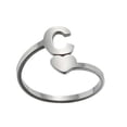 thumbnail image 1 of PVCS Fashion 26 Anglais Lettres Anneaux d'Ouverture en Acier Inoxydable Filles Aiment Bijoux Rétro, 1 of 1