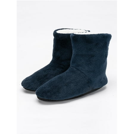 

LUXUR Womens Fleece Faux Fur Lined Slipper Boots Thermal Girls Non Slip Slippers Booties