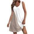 thumbnail image 2 of Robes pour Femmes, Robe d'Été Confortable et Tendance pour Femmes avec Poches, Imprimée, Sans Manches, à Col en V, 2 of 5