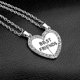 thumbnail image 3 of Necklace Best Friends puzzle heart 2-pack Silver, 3 of 5