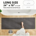 thumbnail image 2 of DEA Bathroom Runner Rugs, Long Bath Mat Runner Washable Thin Quick Dry Low Pile Bathroom Runner Rugs Non Slip, Dark Grey 24"x70", 2 of 18