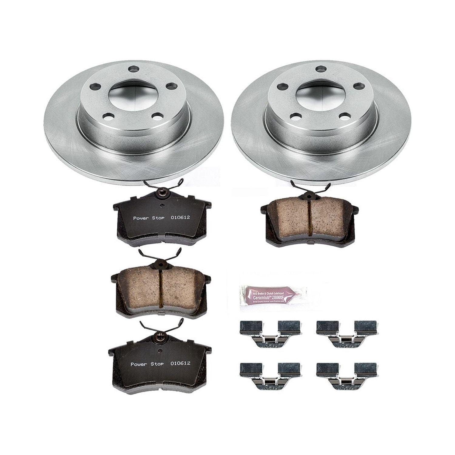 Power Stop Rear Stock Replacement Brake Pad and Rotor Kit KOE940
