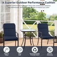 thumbnail image 3 of MOONORAH Outdoor Chair Cushions, 44"L x 21.5"W Patio Seat Cushions Outdoor Chair Pads with Ties, Waterproof Outdoor Chair Cushion Garden Sofa Couch Chair Pads, Sofe Comfortable, Blue, 3 of 9