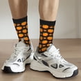 thumbnail image 6 of Bingfone Compression Socks for Women and Men Long Socks for Running Athletic Cycling Nurse- Orange Pumpkin And Autumn Maple, 6 of 6