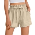 thumbnail image 5 of Shorts for Women Summer Casual High Waisted Wide Leg Drawstring Lounge Shorts Comfy 2026 Beach Vacation Clothes Brown XL, 5 of 7