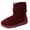 Red, variant on Homeier Ralph Women's Chenille Knit Boots Slippers Warm Plush Fleece Cosy Winter Booties Slipper Memory Foam House Shoes