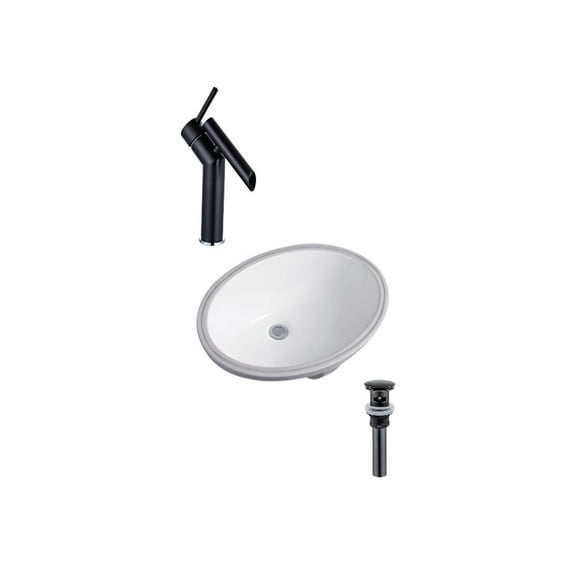DROP Bath and Kitchen DR091138 Undermount Bathroom Sink Set