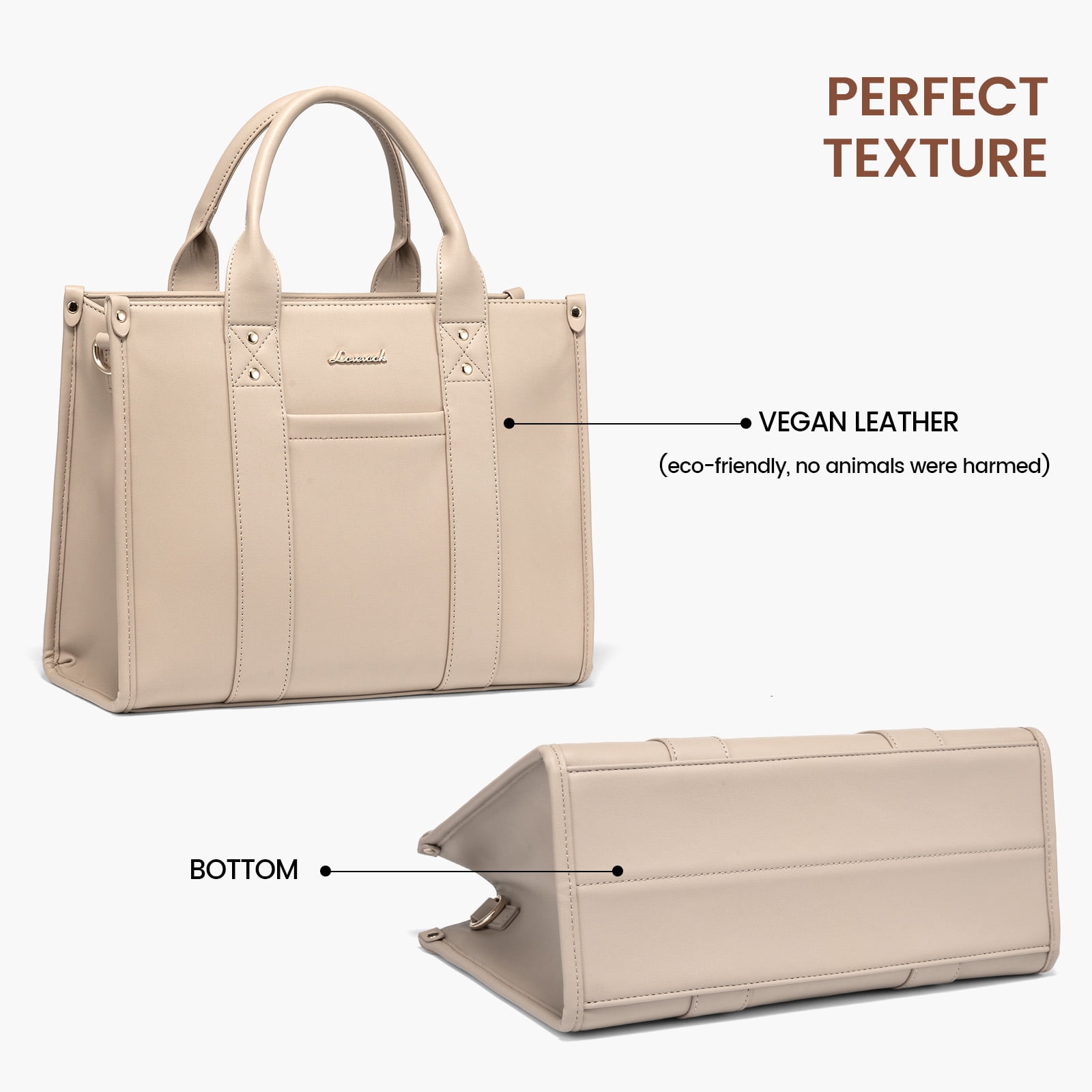 Lovevook Purse and Handbags,Vegan Leather Tote Bag for Women, Zipper Satchel Shoulder Bag Crossbody Bag for Daily