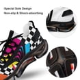 thumbnail image 7 of Retro Classic 1980s Shapes On Black And White Check Walking Shoes for Men Woman Lightweight Tennis Fashion Elastic Sports Shoes Cushion Basketball Shoes, 7 of 7