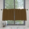 thumbnail image 5 of Skearow Short Curtain Thermal Insulated Blackout UV Protection Rod Pocket Drapes Panel Luxury Tier Thick Solid 23#Brown W:42"xL:18", 5 of 8
