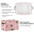 thumbnail image 2 of Yayeee Canvas Storage Basket with Handles for Shelves Fabric Bins Closet Organizer, Brown Hand Drawn Cups, 2 of 8