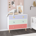 thumbnail image 3 of MIDOQIN Kids 3 Drawer Dresser for Bedroom, Wooden Toddler Child Small Nightstand, Vertical Chest of Drawers for Living Room, Nursery, 3 of 17