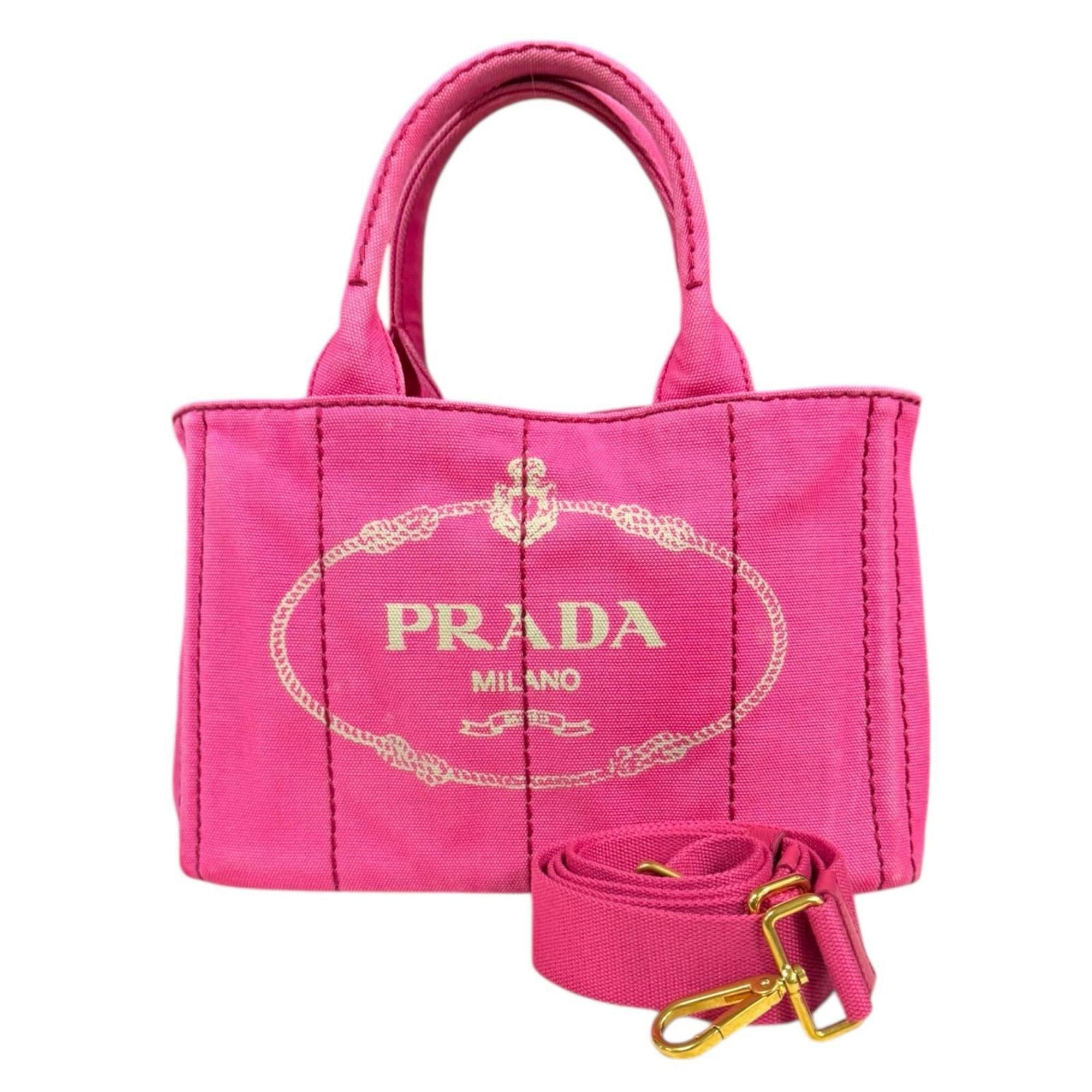 Pre-Owned Prada Canapa B2439G Women's Canvas Shoulder Bag,Tote Bag