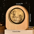 thumbnail image 6 of Wood 3D Inner Carving Crystal Ball Luminous Galaxy Moon Ornaments Christmas New Year Creative Romantic Lover's Gift Nightlight ﻿, 6 of 8