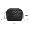 thumbnail image 3 of Bolsa de mensajero a cuadros, cadena de moda, pequeñas bolsas de hombro cuadradas para el trabajo negro Ndcxsfigh Para Estrenar, 3 of 3