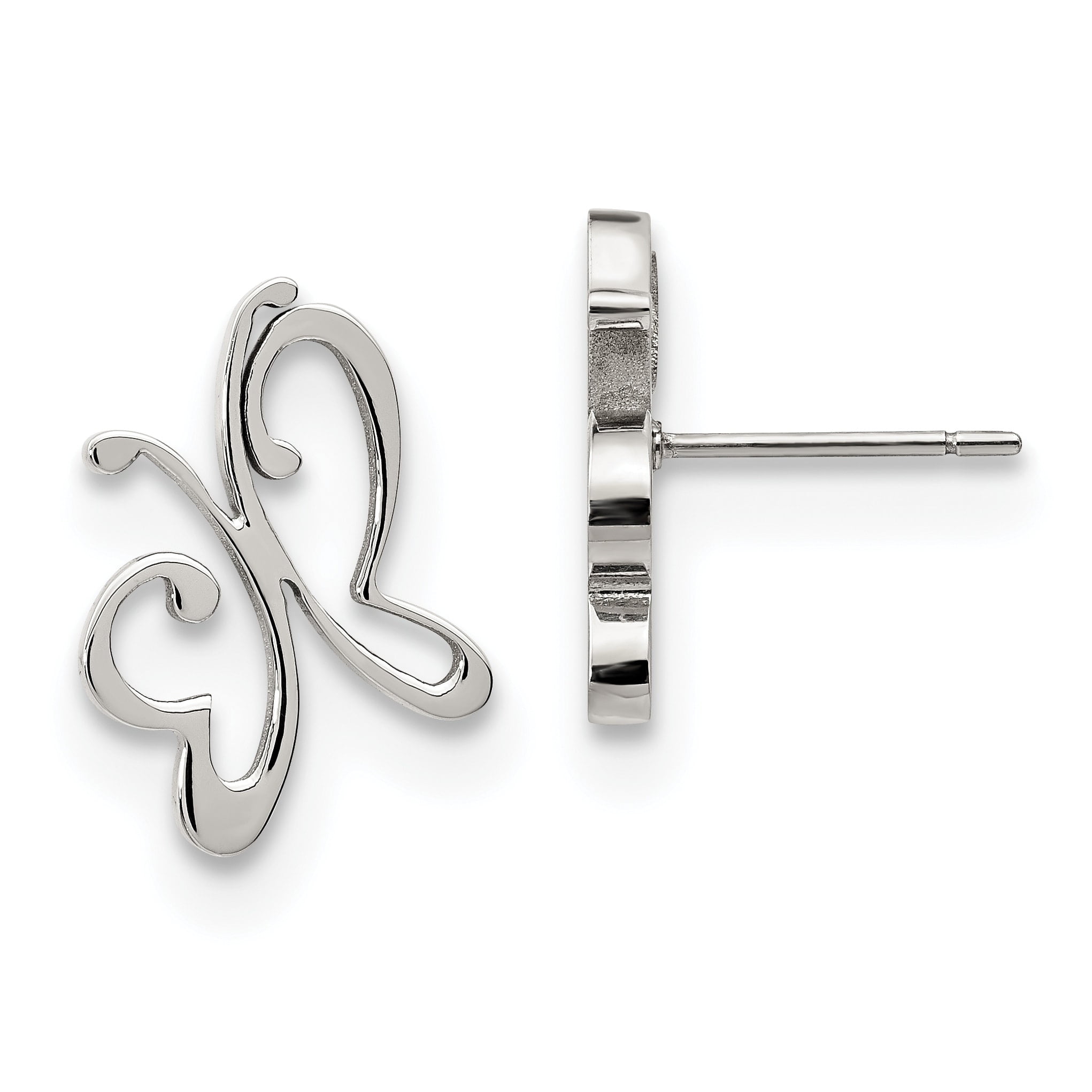 Stainless steel butterfly earrings deals