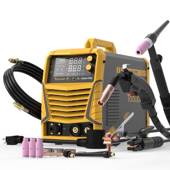 Soldadora TOOLIOM 180A 4 en 1 MIG/Flux/Stick/Lift TIG 110V/220V