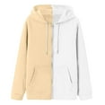 thumbnail image 4 of HOWPAY Zipper Hoodies for Women Color Block Oversized Y2k Hoodies Casual Long Sleeve Sweatshirts Fall Winter Track Jackets with Pockets Yellow XXXL, 4 of 4