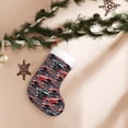 thumbnail image 7 of Yiaed Red And Blue Cars Print Christmas Stockings, Christmas Stockings Hanging Ornaments, Christmas Stockings for Family Christmas Holiday Decorations, 7 of 7