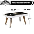 thumbnail image 2 of Apex 66 in x 35.8 in White Billiard Table with Accessories by Hall of Games, 2 of 6