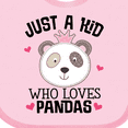 thumbnail image 4 of Inktastic Cute Panda for Girls Girls Baby Bib, 4 of 4