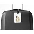 thumbnail image 5 of WIRESTER Rectangle PU Leather Luggage Tags for Travel Suitcase Baggage 4.05 x 2.83 inches - Pug Dog, 5 of 7