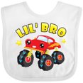 thumbnail image 3 of Inktastic Monster Truck Little Bro Boys Baby Bib, 3 of 4
