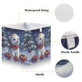 thumbnail image 6 of WOBOGO A Cute White Polar Bear Storage Basket Foldable Easy to Clean Durable with Hollow Support Plate with Handle 11.02×11.02×11.02 in, 6 of 8