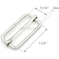 thumbnail image 5 of Triglide Slider 1 1/4", 1 1/2" Belt Keeper Movable Bar Slider Strap Adjuster Rectangle Strap Keeper Purse Making (1-1/2" x 100 pcs, Gunmetal), 5 of 5