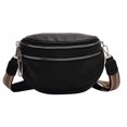 thumbnail image 2 of Bolso Pecho Btafrte con Múltiples Bolsillos Sillín Cruzado Cuero PU para Mujer Negro, 2 of 9