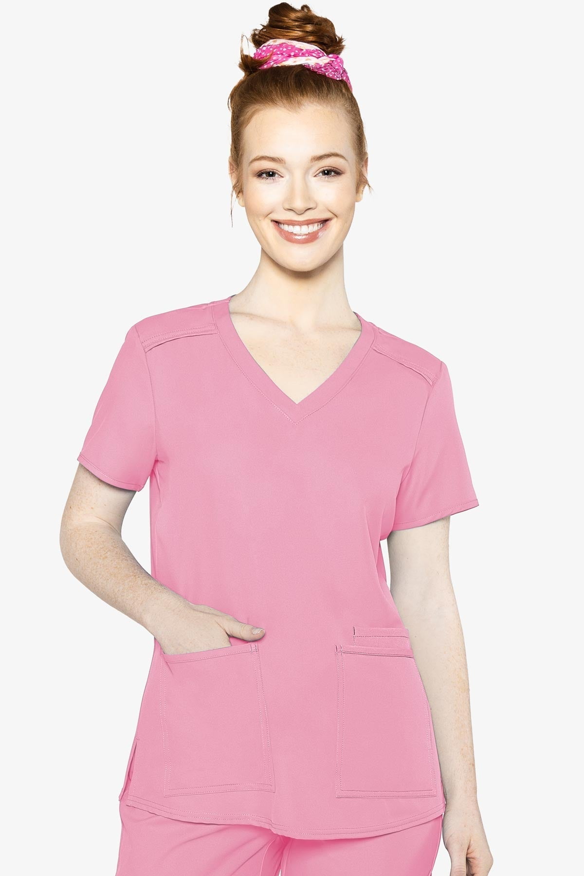 Med Couture 2411 Insight 3 Pocket Top Taffy Pink