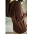 thumbnail image 3 of Womens Knit Hoodies Sweaters Teen Girls Cute Long Sleeve Pullover Hooded Preppy Sweatshirts Clothes, 3 of 4