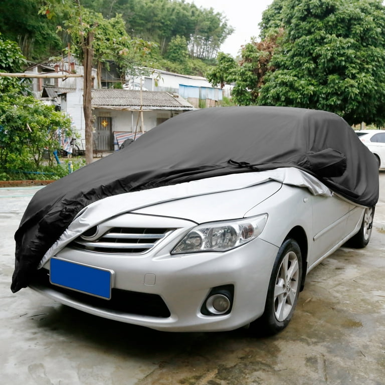Unique Bargains Silver Tone Sun UV Protection Waterproof Outdoor Universal  Car Cover 3XL 