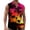 03-Orange, variant on Noric Men's Sleeveless Hawaiian Shirt Print Button Up Tank Tops Loose Fit Beach Vest for Summer Holiday