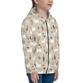 thumbnail image 5 of Naloa Cute Alpaca Teenage Zipper Hoodie, Long Sleeve Zip Up Hoodies Casual Jackets Tops for 7-12 Years-Medium, 5 of 6