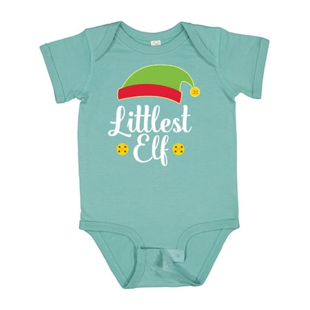 

Inktastic Christmas Littlest Elf Holiday Gift Baby Boy or Baby Girl Bodysuit