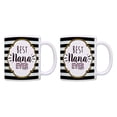 thumbnail image 1 of ThisWear Grandma Birthday Gift Best Nana Ever Grandma Set 11 ounce 2 Pack Coffee Mugs Multi with Stripes, 1 of 4