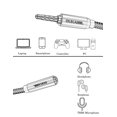 thumbnail image 2 of Dukabel Cable De Extensión De 3,5 Mm (8 Pies/2,4 Metros) Trrs Extensión De Auriculares De 4 Polos Macho A Hembra Extensor De Audio De 3,5 Mm Compatible Con Micrófono Para Teléfonos Inteligentes Tv Aut, 2 of 4