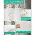 thumbnail image 4 of No Hook Shower Curtain with Snap in Liner, Boho Khaki Stripes Abstract Geometric Texture Hotel Shower Curtains for Bathroom, Washable Shower Curtain Liner Set with Mesh Top Window, 36"x78", 4 of 6
