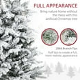 thumbnail image 5 of Demi Bonn 9 Foot Pine Snow Flocked Artificial Christmas Tree with 616 Realistic Cedar Branches, Auto Open, Home Holiday Decoration for Home, Office, Green, 5 of 7