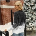 thumbnail image 5 of Dinazah Womens Casual Long Sleeve Round Neck Knitted Sweater Snowflake Tops for Fall and Christmas, 5 of 11