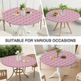 thumbnail image 7 of Pink Cartoon Unicorn Flower Pattern Round Fitted Tablecloth with Elastic Edge,Dining Table Cover Waterproof,Outdoor Round Tablecloth for Camping,Dining,Indoor and Outdoor, 7 of 7