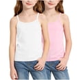 thumbnail image 5 of LJEFF Girls 2PC Cotton Camisole Tank Tops, Sleeveless Stretch Soft Breathable Beige Size 3 T, 5 of 5