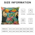 thumbnail image 5 of Fenyluxe Tropical Birds Throw Pillow Covers ,Parrot Toucan Leaves Hibiscus Flowers  Cushion Cases Decorative Pillow Cases for Couch Sofa Bedroom White, 5 of 5