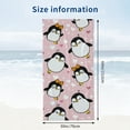 thumbnail image 3 of Cute Cartoon Penguin Printed Microfiber Sand Free Pool Towel Lightweight Oversized Quick Dry Absorbent Compact Travel Must Have for The Swimming Summer Cruise Ship Essentials, 3 of 8
