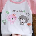 thumbnail image 6 of TOWED22 Boy's Graphic Tops Short Sleeve Crew Neck Print T-Shirts Casual Tees for Summer Play(Pink,6-8 M), 6 of 8